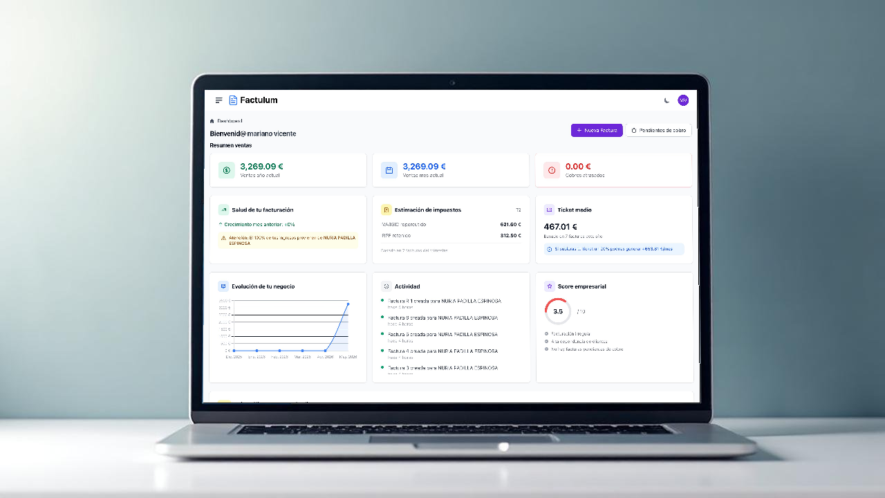 Factulum - Software de facturación online para asesorías y autónomos en España